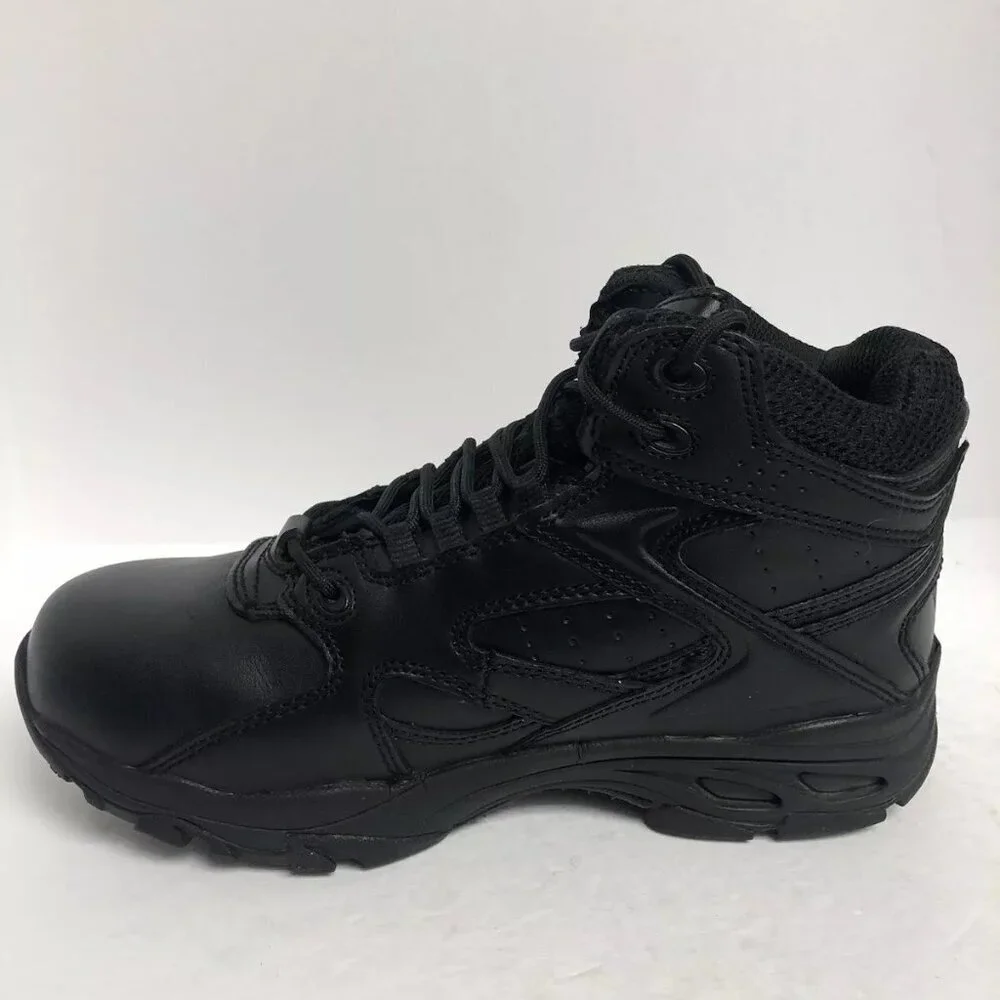 Thorogood Men’s Mid Cut Slip Resisting Black Boots, Size 8W